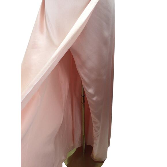 FORMAL AW  SZ 16 2x plus pearl pink satin Etta bridesmaid party dress NEW b94 - Picture 4 of 9